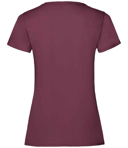 Fruit of the Loom Lady Fit Value T-Shirt - Burgundy (SS77)