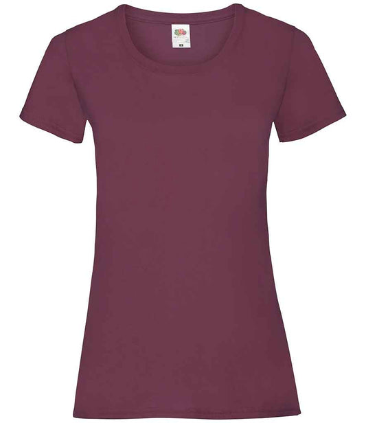 Fruit of the Loom Lady Fit Value T-Shirt - Burgundy (SS77)