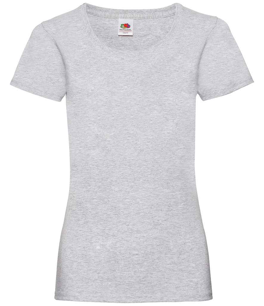 Fruit of the Loom Lady Fit Value T-Shirt - Heather Grey (SS77)