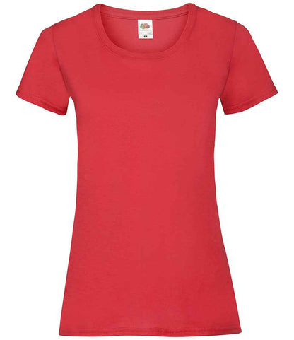 Fruit of the Loom Lady Fit Value T-Shirt - Red (SS77)