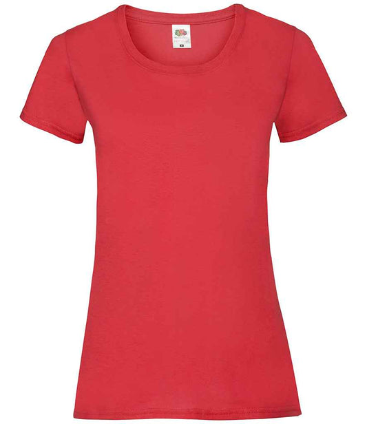 Fruit of the Loom Lady Fit Value T-Shirt - Red (SS77)