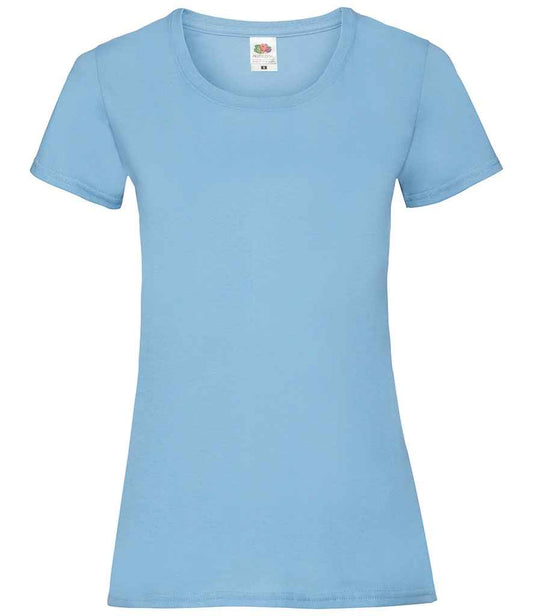 Fruit of the Loom Lady Fit Value T-Shirt - Sky Blue (SS77)