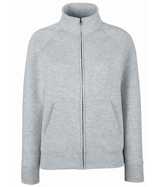 Fruit of the Loom Premium Lady Fit Sweat Jacket - Heather Grey (SS79)