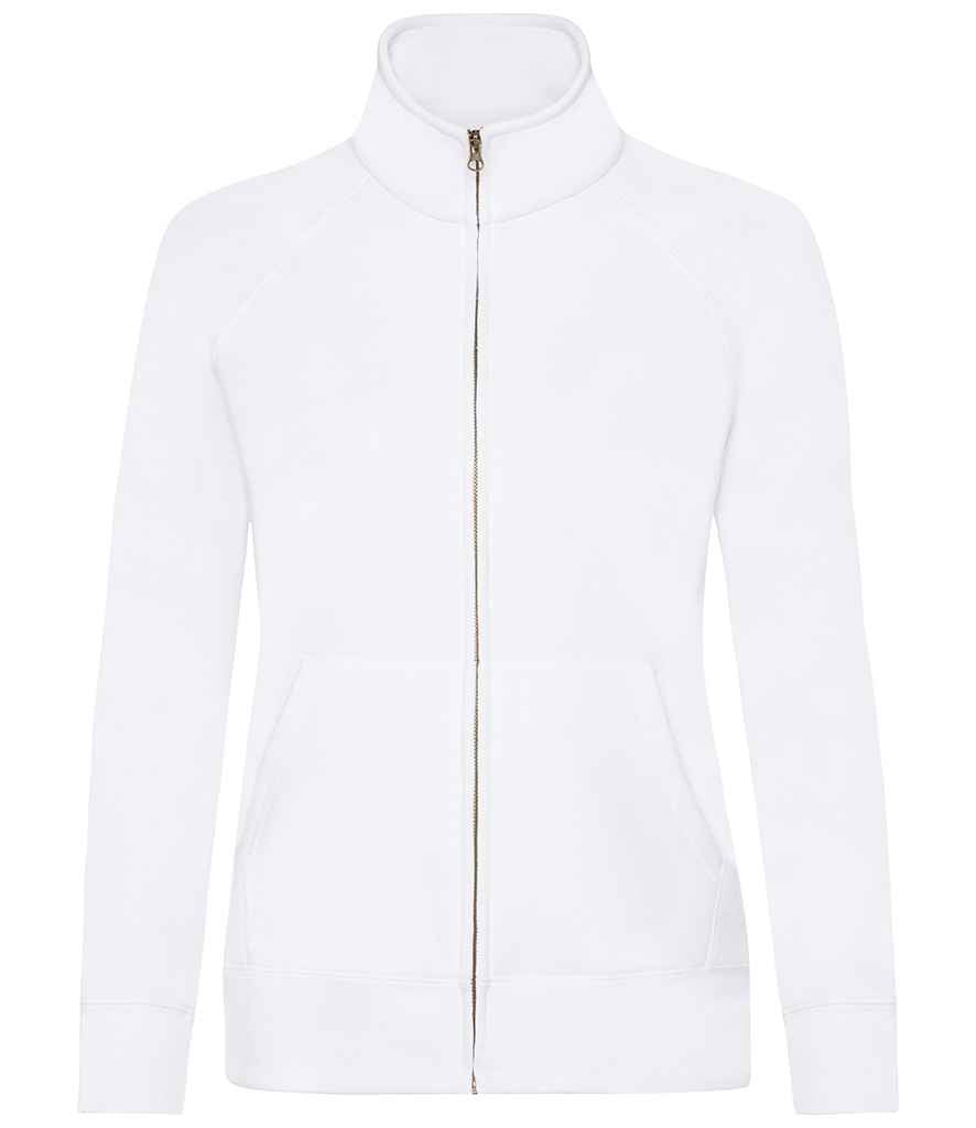 Fruit of the Loom Premium Lady Fit Sweat Jacket - White (SS79)