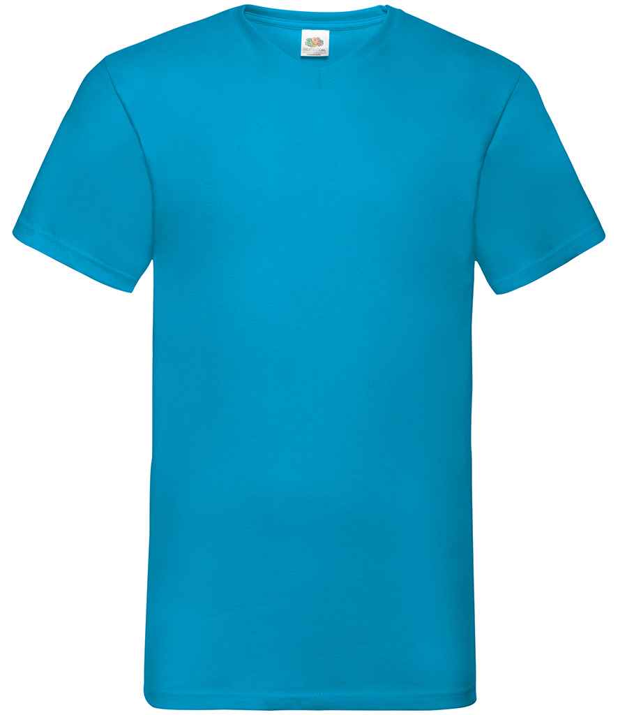 Fruit of the Loom V Neck Value T-Shirt - Azure (SS7)