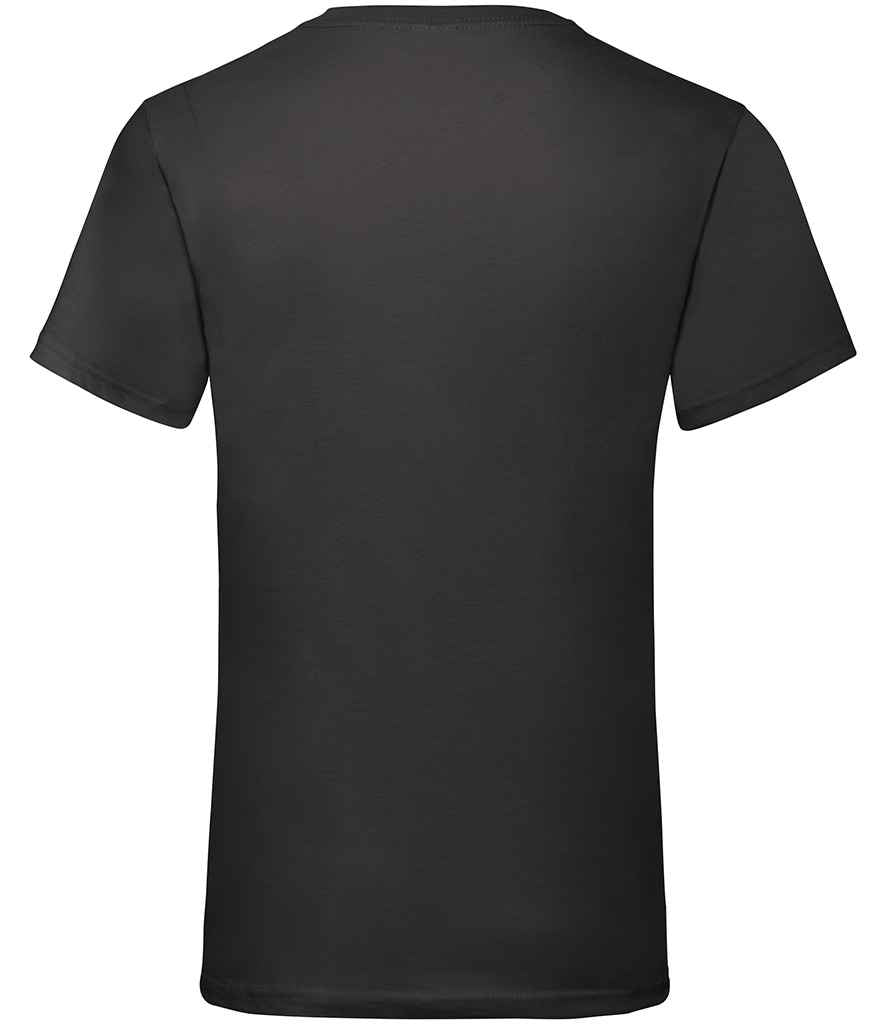Fruit of the Loom V Neck Value T-Shirt - Black (SS7)
