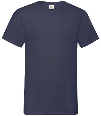 Fruit of the Loom V Neck Value T-Shirt - Deep Navy (SS7)