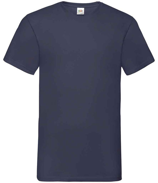 Fruit of the Loom V Neck Value T-Shirt - Deep Navy (SS7)