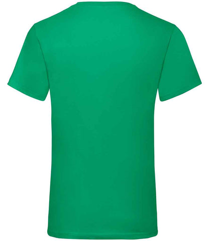 Fruit of the Loom V Neck Value T-Shirt - Kelly Green (SS7)