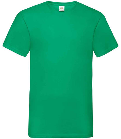 Fruit of the Loom V Neck Value T-Shirt - Kelly Green (SS7)