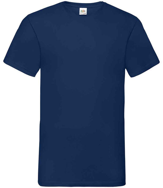 Fruit of the Loom V Neck Value T-Shirt - Navy (SS7)