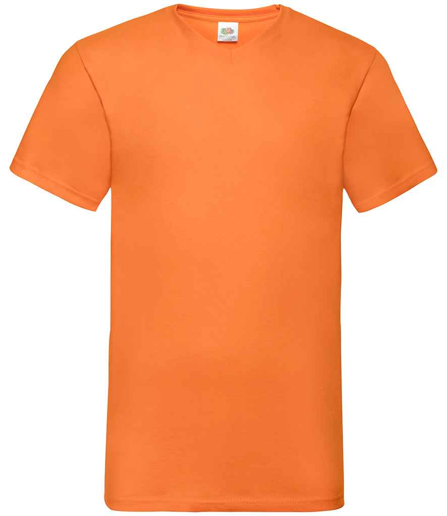 Fruit of the Loom V Neck Value T-Shirt - Orange (SS7)