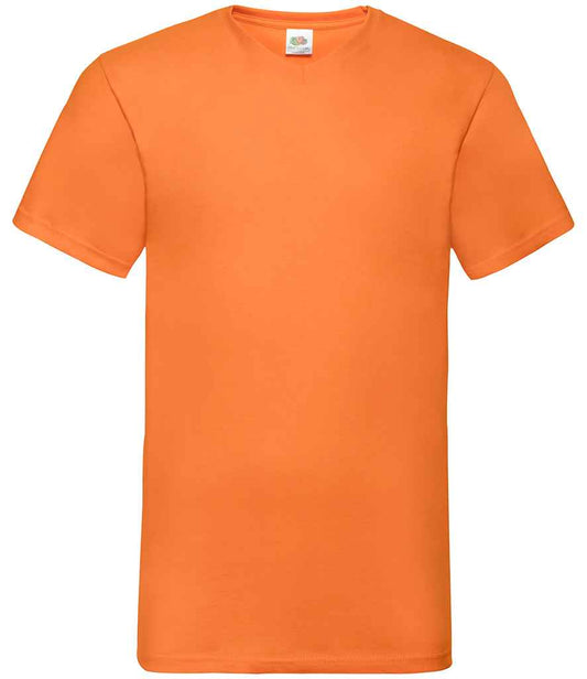 Fruit of the Loom V Neck Value T-Shirt - Orange (SS7)