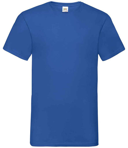 Fruit of the Loom V Neck Value T-Shirt - Royal Blue (SS7)