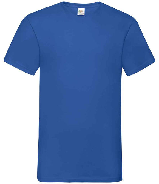 Fruit of the Loom V Neck Value T-Shirt - Royal Blue (SS7)