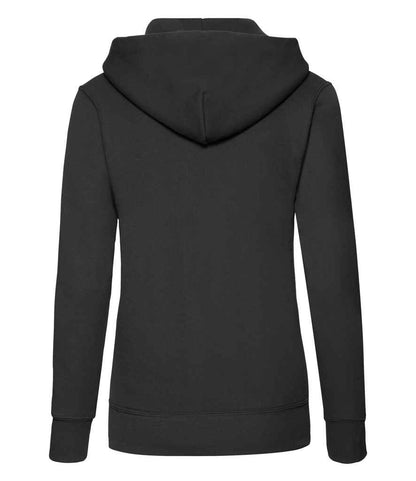 Fruit of the Loom Classic Lady Fit Hooded Sweatshirt - Black (SS801)