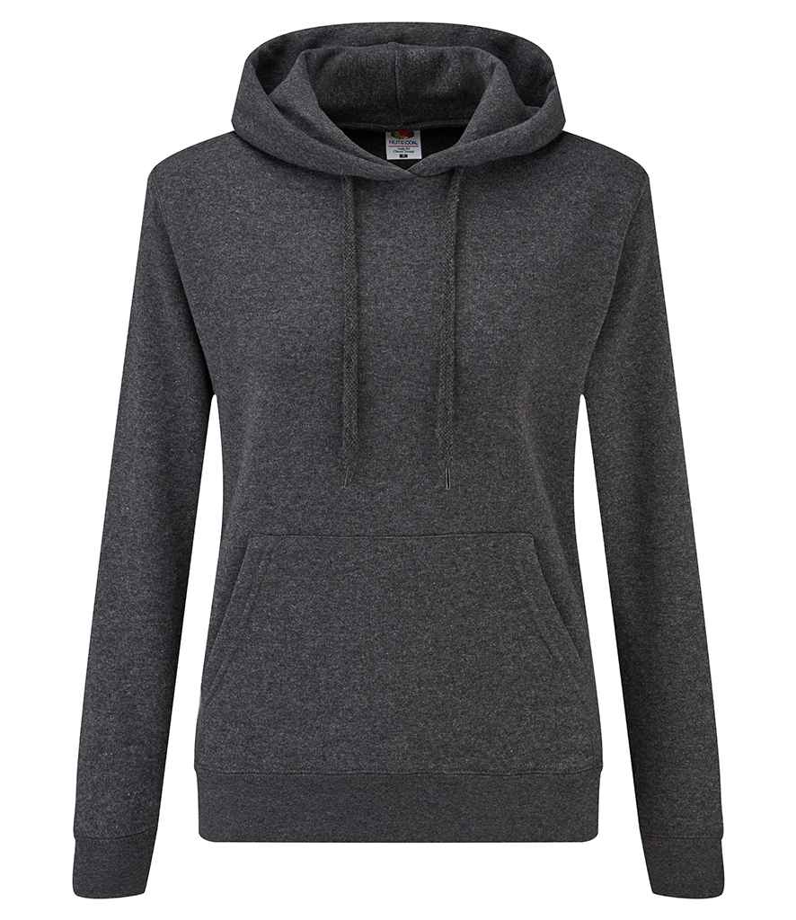 Fruit of the Loom Classic Lady Fit Hooded Sweatshirt - Dark Heather (SS801)
