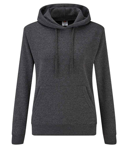 Fruit of the Loom Classic Lady Fit Hooded Sweatshirt - Dark Heather (SS801)