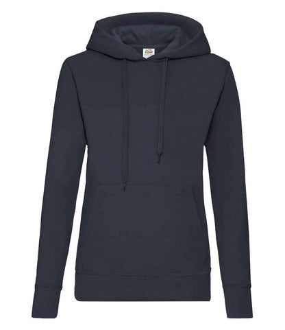 Fruit of the Loom Classic Lady Fit Hooded Sweatshirt - Deep Navy (SS801)