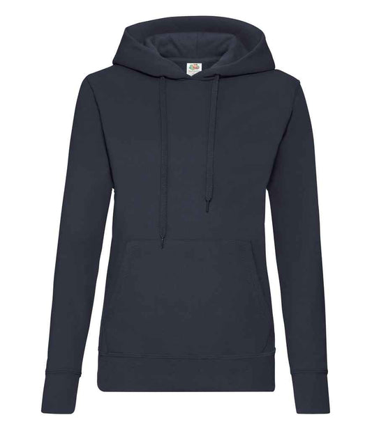 Fruit of the Loom Classic Lady Fit Hooded Sweatshirt - Deep Navy (SS801)