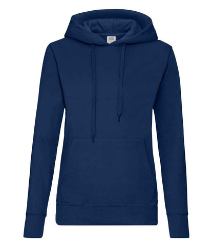 Fruit of the Loom Classic Lady Fit Hooded Sweatshirt - Navy (SS801)