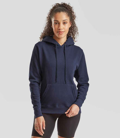 Fruit of the Loom Classic Lady Fit Hooded Sweatshirt - Navy (SS801)