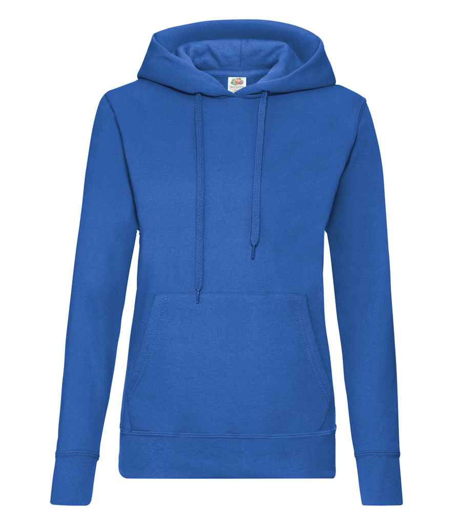 Fruit of the Loom Classic Lady Fit Hooded Sweatshirt - Royal Blue (SS801)