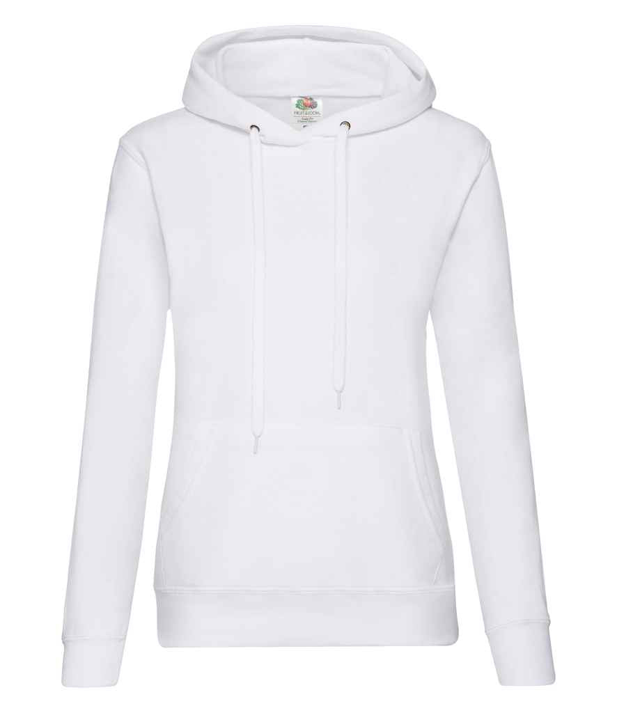 Fruit of the Loom Classic Lady Fit Hooded Sweatshirt - White (SS801)