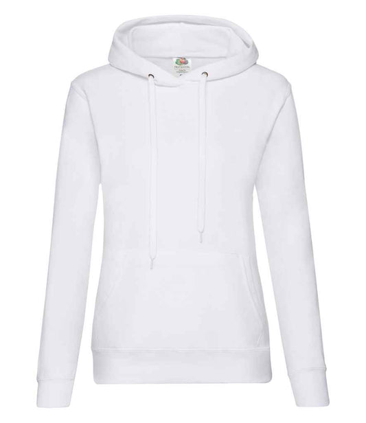 Fruit of the Loom Classic Lady Fit Hooded Sweatshirt - White (SS801)