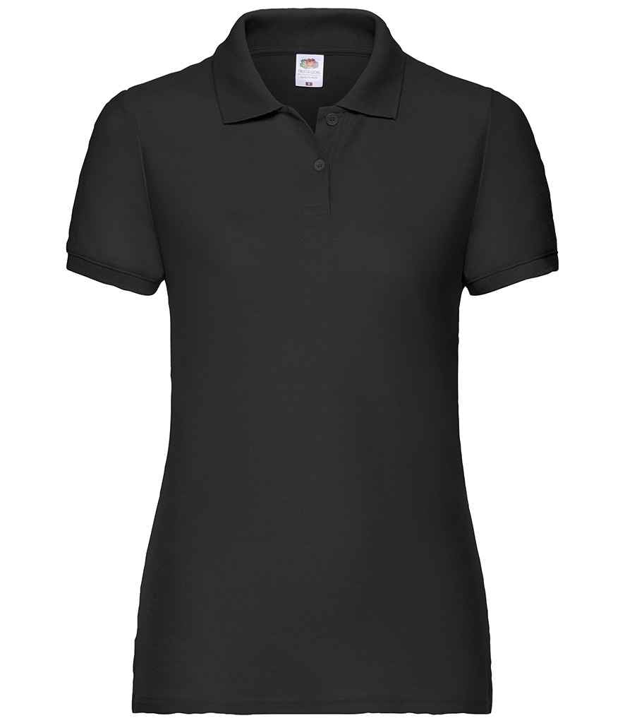 Fruit of the Loom Lady Fit Piqué Polo Shirt - Black (SS86)