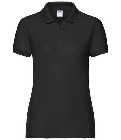 Fruit of the Loom Lady Fit Piqué Polo Shirt - Black (SS86)