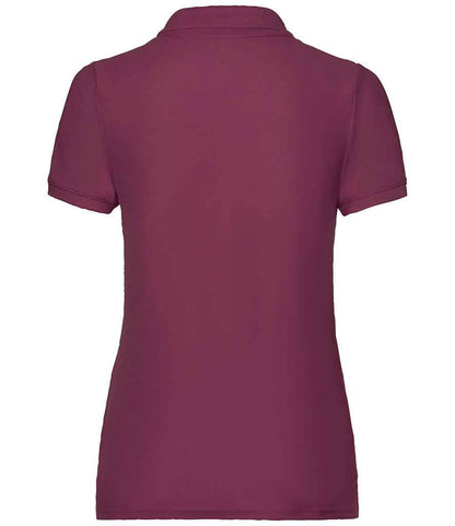 Fruit of the Loom Lady Fit Piqué Polo Shirt - Burgundy (SS86)