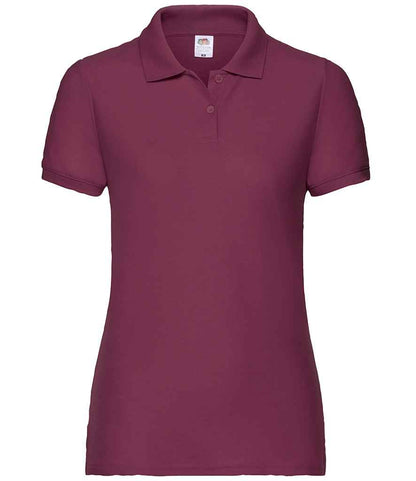 Fruit of the Loom Lady Fit Piqué Polo Shirt - Burgundy (SS86)