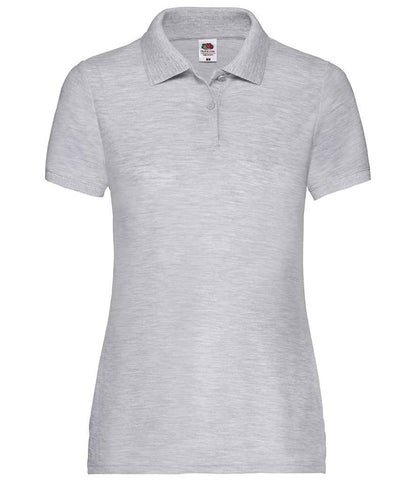 Fruit of the Loom Lady Fit Piqué Polo Shirt - Heather Grey (SS86)