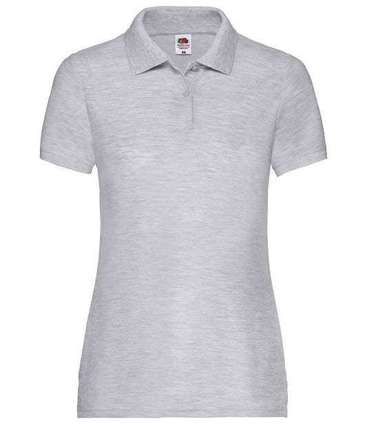 Fruit of the Loom Lady Fit Piqué Polo Shirt - Heather Grey (SS86)