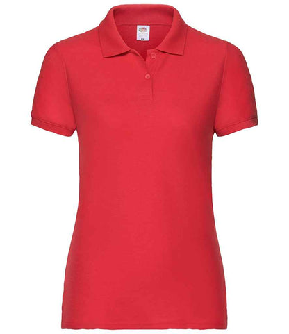 Fruit of the Loom Lady Fit Piqué Polo Shirt - Red (SS86)