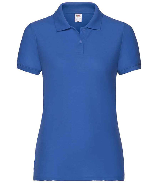 Fruit of the Loom Lady Fit Piqué Polo Shirt - Royal Blue (SS86)