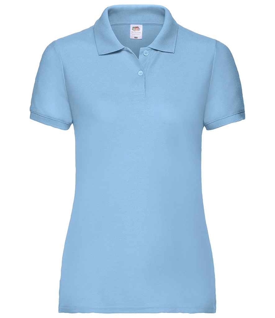 Fruit of the Loom Lady Fit Piqué Polo Shirt - Sky Blue (SS86)
