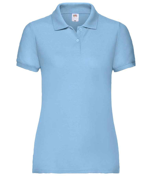 Fruit of the Loom Lady Fit Piqué Polo Shirt - Sky Blue (SS86)
