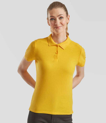 Fruit of the Loom Lady Fit Piqué Polo Shirt - Sunflower (SS86)