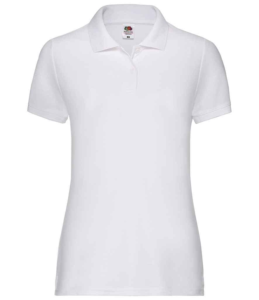 Fruit of the Loom Lady Fit Piqué Polo Shirt - White (SS86)