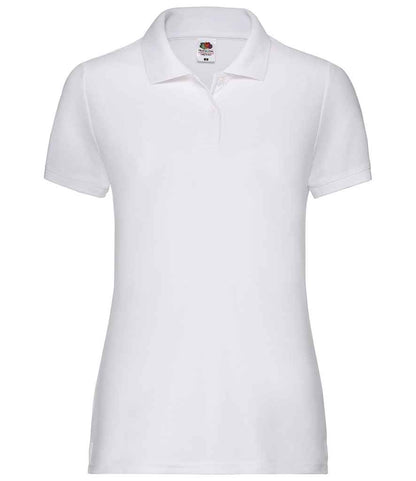 Fruit of the Loom Lady Fit Piqué Polo Shirt - White (SS86)