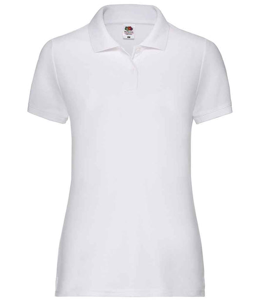 Fruit of the Loom Lady Fit Piqué Polo Shirt - White (SS86)