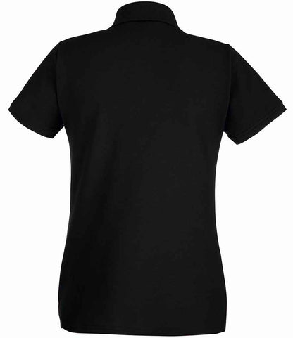 Fruit of the Loom Lady-Fit Premium Cotton Piqué Polo Shirt - Black (SS89)
