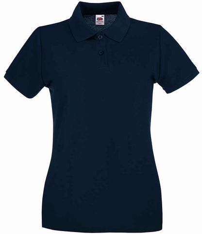 Fruit of the Loom Lady-Fit Premium Cotton Piqué Polo Shirt - Deep Navy (SS89)
