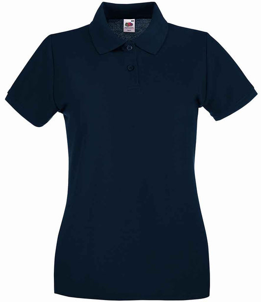 Fruit of the Loom Lady-Fit Premium Cotton Piqué Polo Shirt - Deep Navy (SS89)