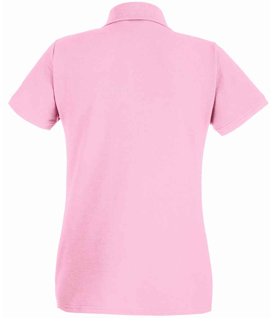 Fruit of the Loom Lady-Fit Premium Cotton Piqué Polo Shirt - Light Pink (SS89)