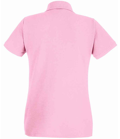 Fruit of the Loom Lady-Fit Premium Cotton Piqué Polo Shirt - Light Pink (SS89)