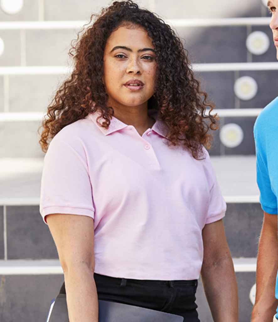 Fruit of the Loom Lady-Fit Premium Cotton Piqué Polo Shirt - Light Pink (SS89)