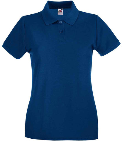 Fruit of the Loom Lady-Fit Premium Cotton Piqué Polo Shirt - Navy (SS89)